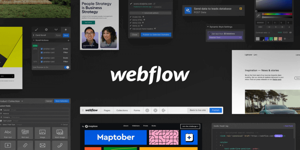 quản lý website với webflow