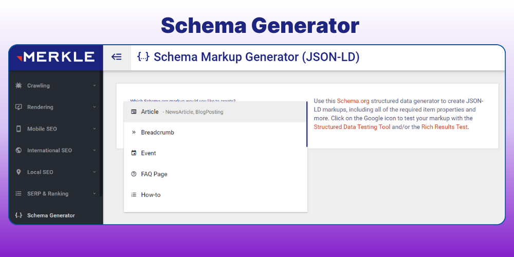 công cụ seo schema generator