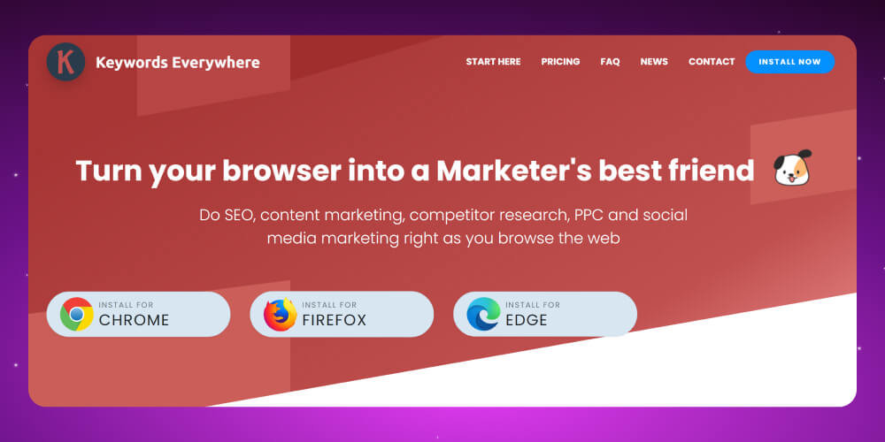 Keywords Everywhere SEO keyword software từ Keywords Everywhere