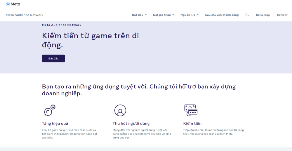 Truy cập vào trang Meta Audience Network
