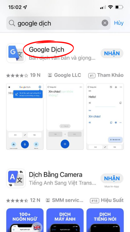 Cách sử dụng Google dịch trên điện thoại