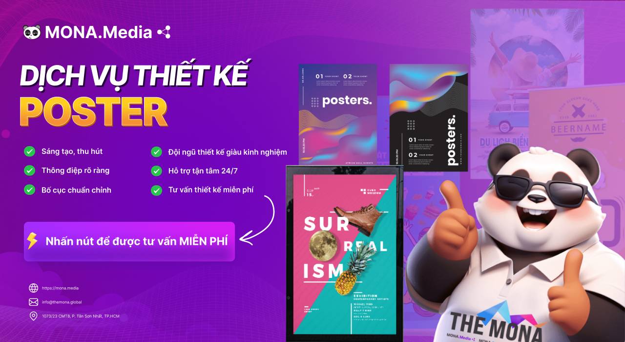 Dịch vụ thiết kế poster chuyên nghiệp tại MONA Media