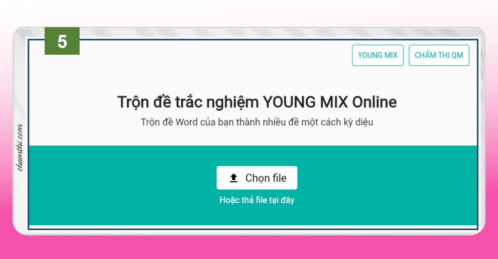 Phần mềm trộn đề trắc nghiệm trên máy tính Young Mix