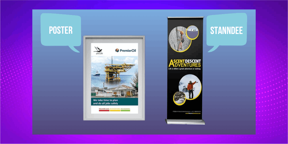 Phân biệt Poster và Standee