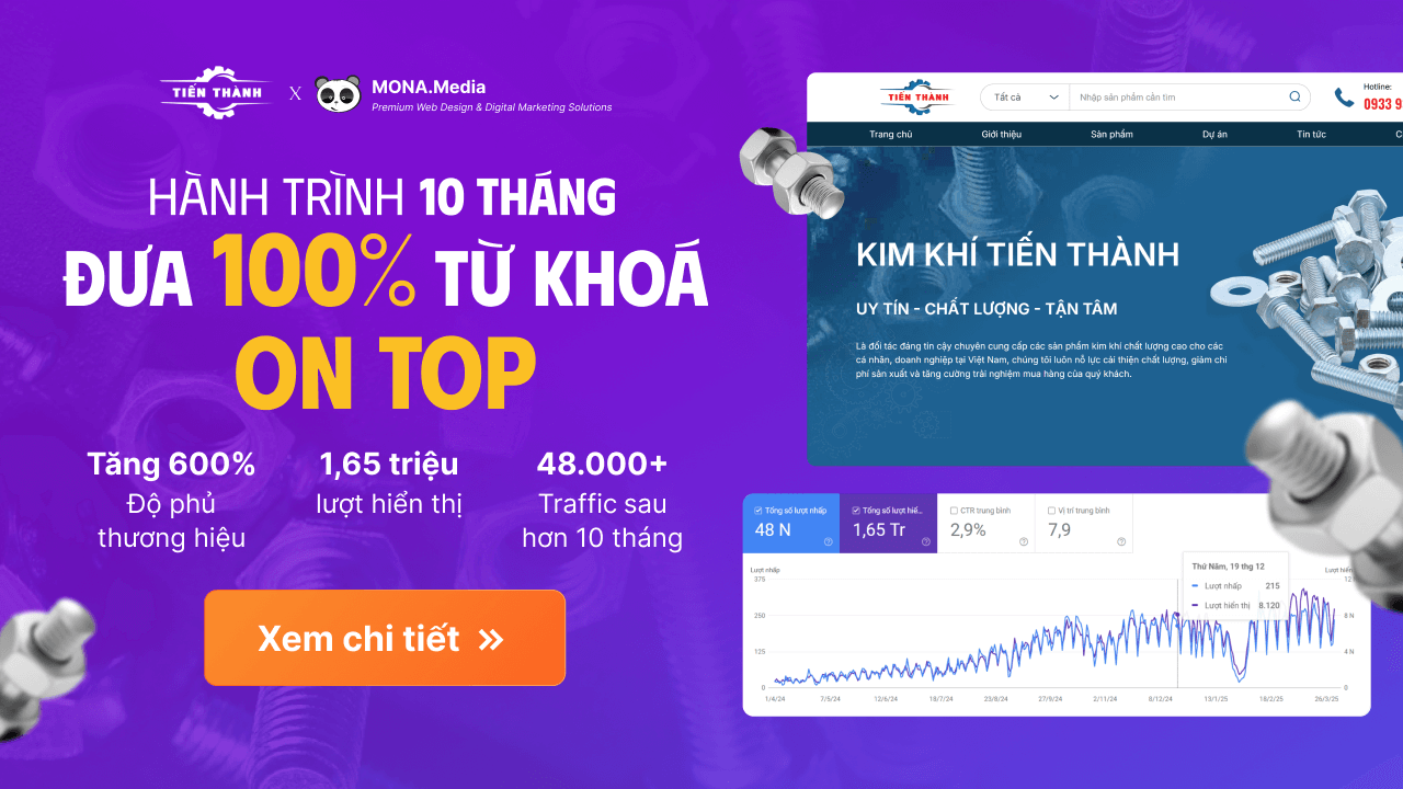Case study dịch vụ SEO cho Kim Khí Tiến Thành Case study dịch vụ SEO cho Kim Khí Tiến Thành