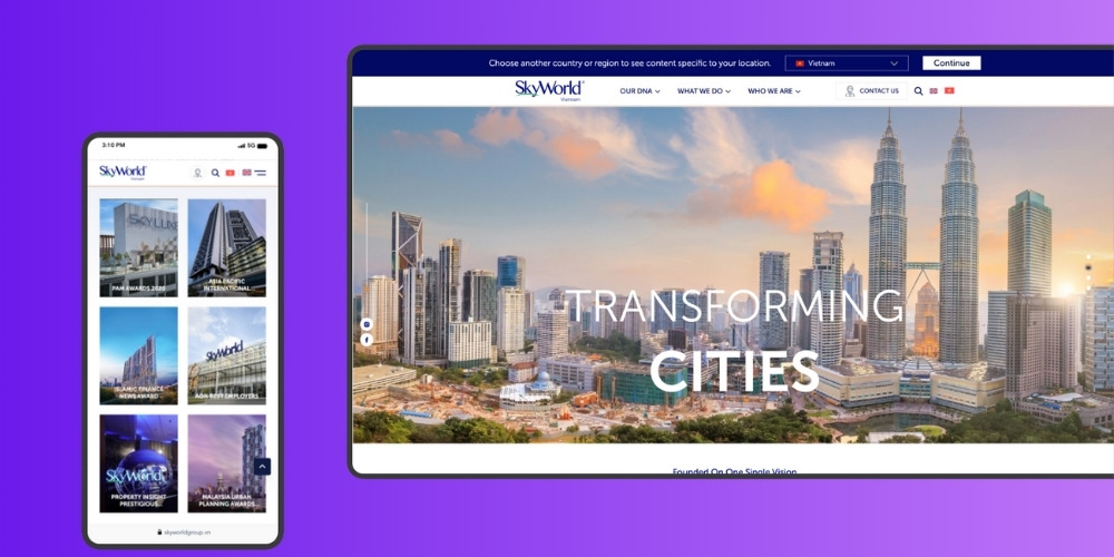 Mẫu website dự án bất động sản Mẫu website dự án bất động sản