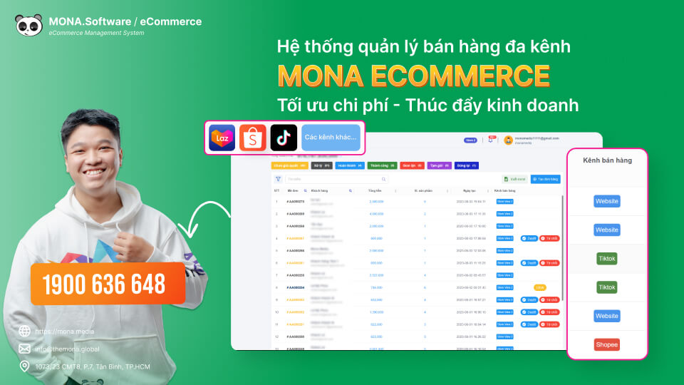 Hệ thống ứng dụng quán lý bán hàng của MONA