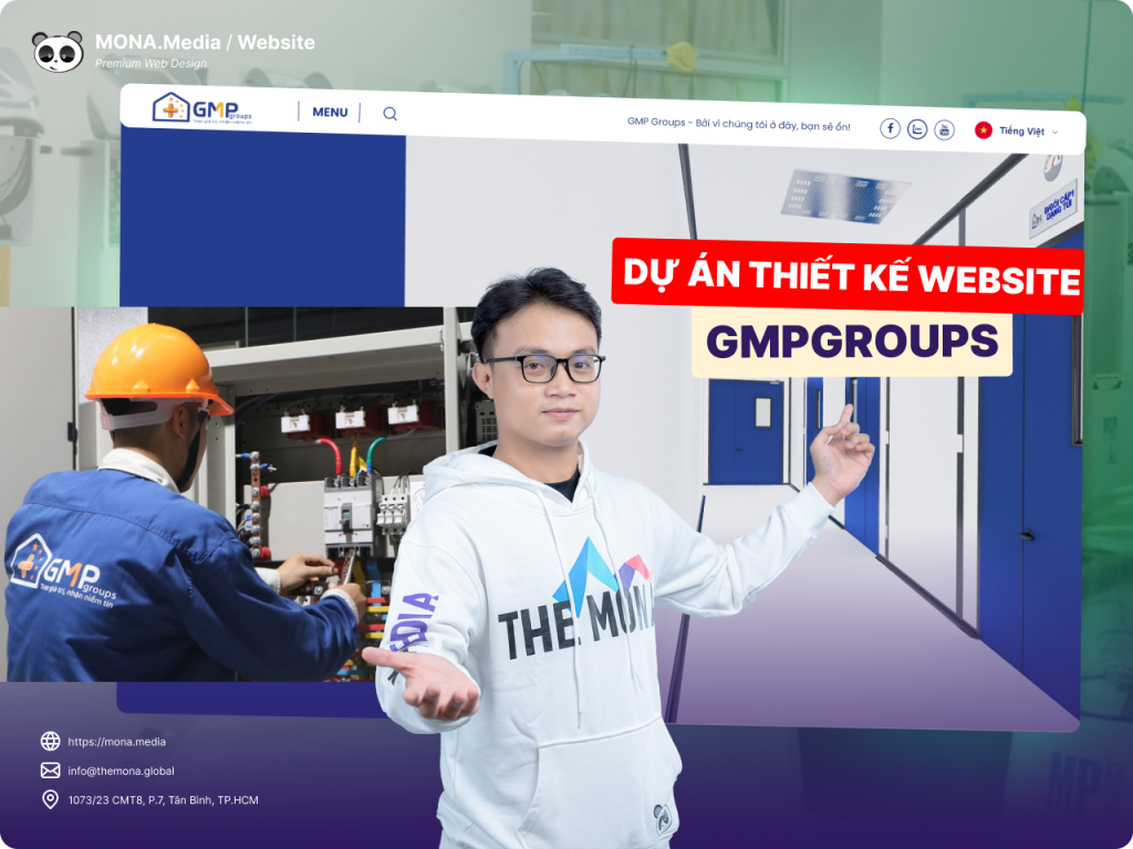 Giao diện website GMP Groups