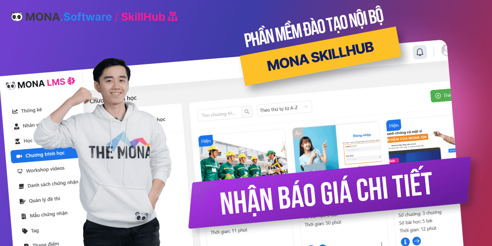App đào tạo nhân viên MONA SkillHub