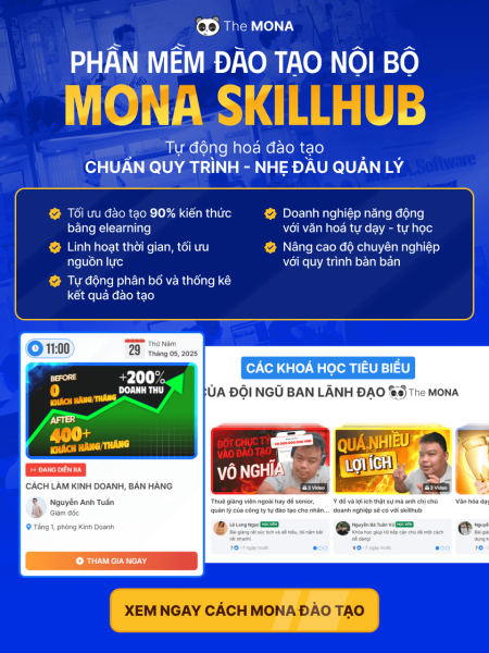 Phần mềm đào tạo nội bộ MONA SkillHub