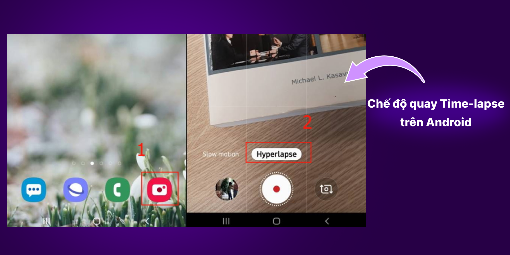 Thao tác quay video tua nhanh trên điện thoại Android