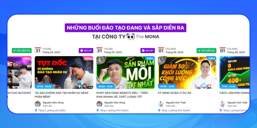 MONA Skillhub giúp doanh nghiệp xây dựng video đào tạo không mất phí