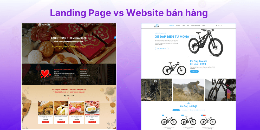 So sánh Landing page bán hàng và Website bán hàng