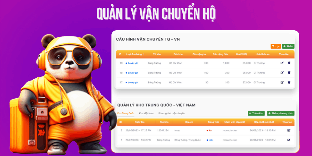 Phần mềm quản lý vận chuyển hộ hàng 1688, Taobao
