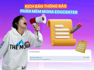 Các kịch bản thông báo trong phần mềm MONA EduCenter