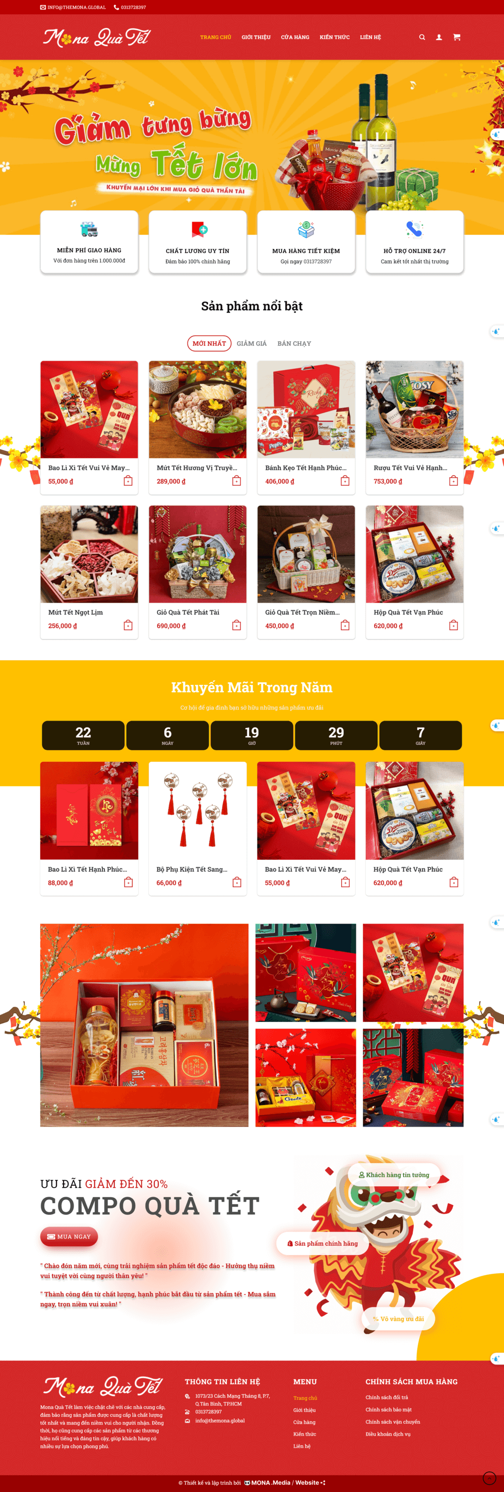 Landing page bán quà Tết