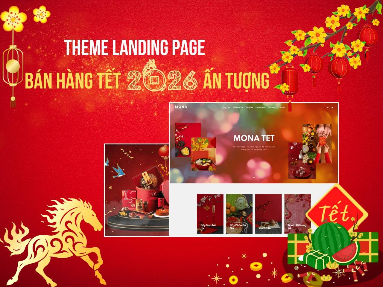 Mẫu Landing Page bán hàng Tết đẹp