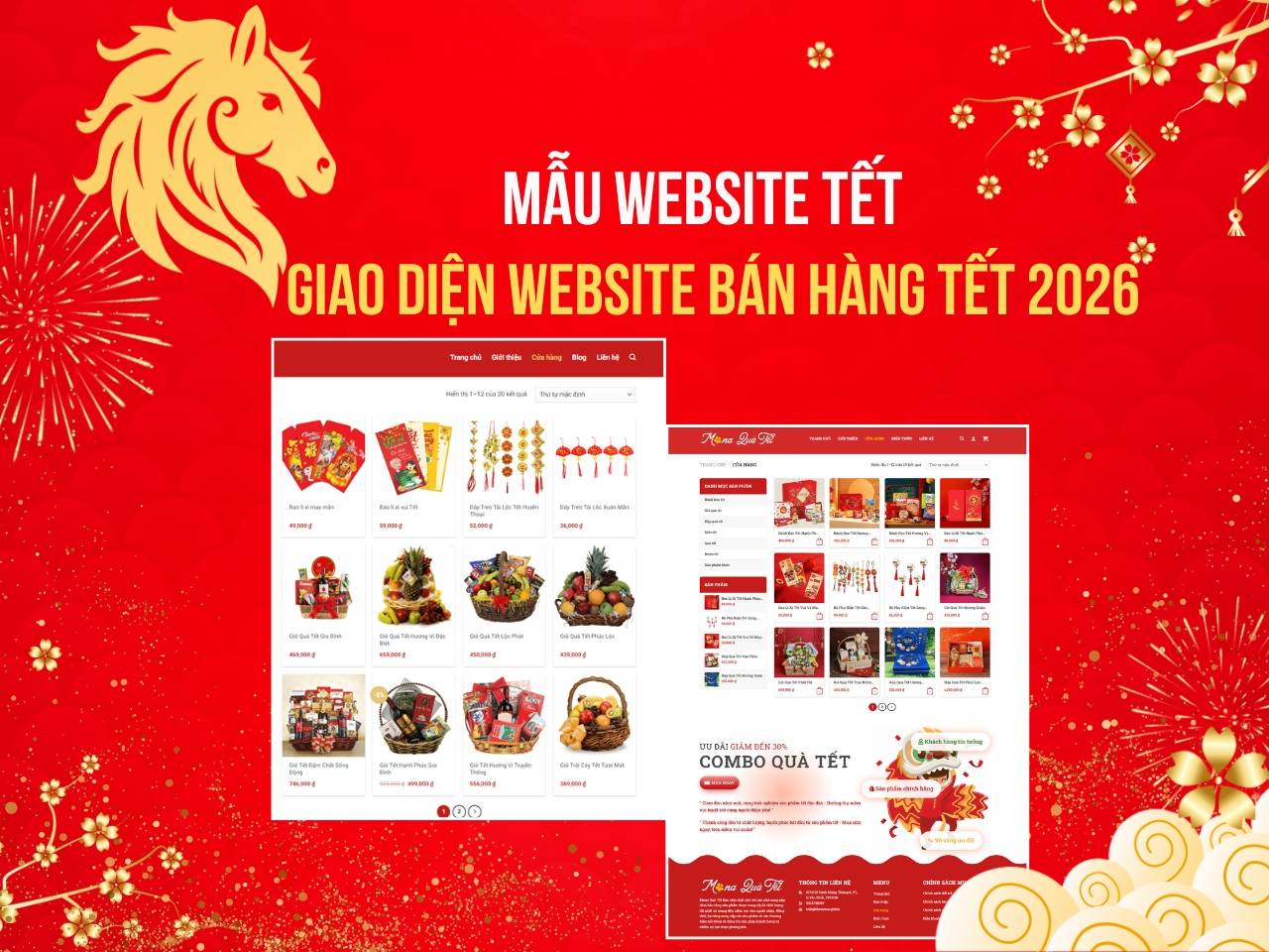 Mẫu website Tết ấn tượng