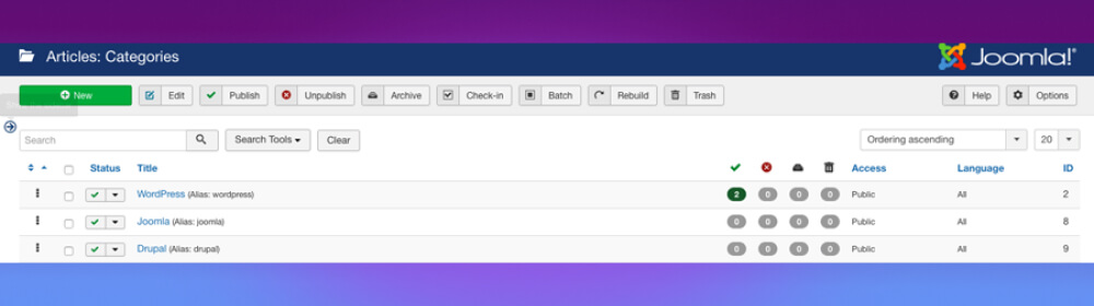 Quản lý danh mục bài viết trên Joomla