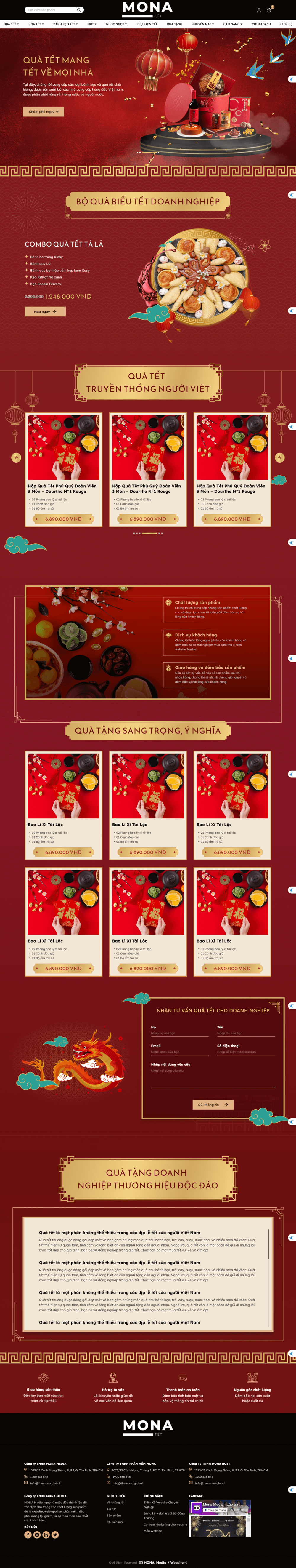 Theme website bán hàng Tết