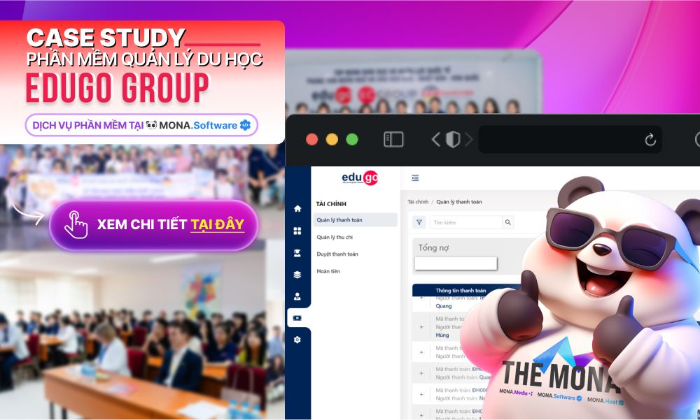 Dự án phần mềm quản lý trung tâm du học Edugo Group