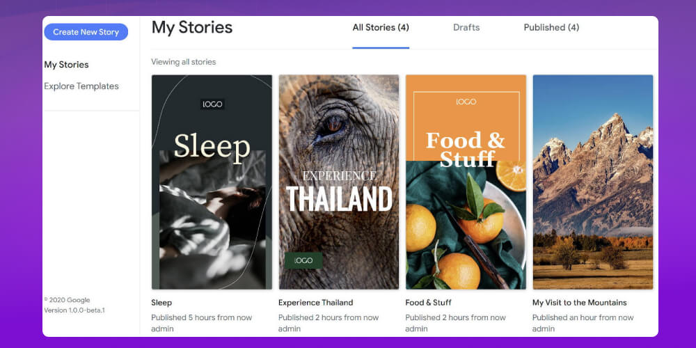 Rich Story trên Website