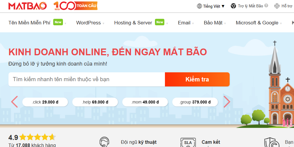 Mắt Bão - đơn vị cung cấp hosting Việt Nam
