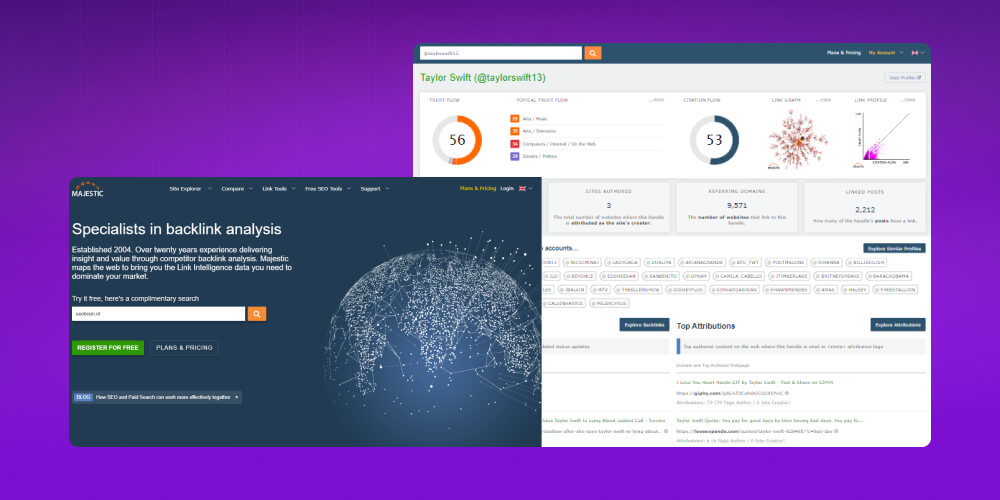 Majestic SEO công cụ kiểm tra backlink