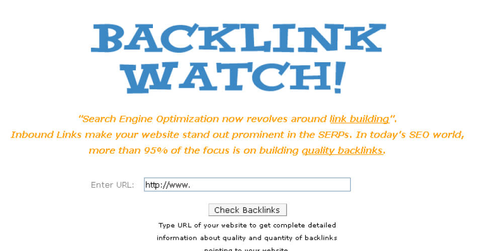 Cách kiểm tra backlink đối thủ bằng Backlink Watch