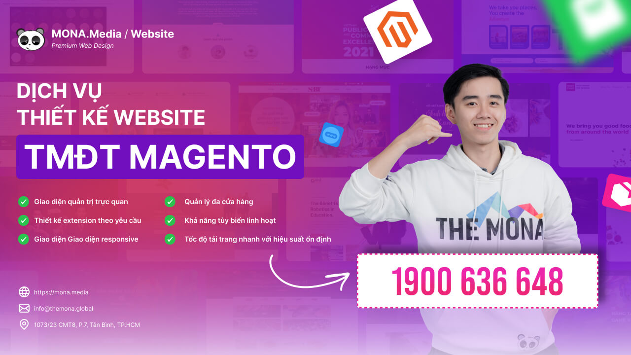 Dịch vụ thiết kế website Magento tại MONA Media