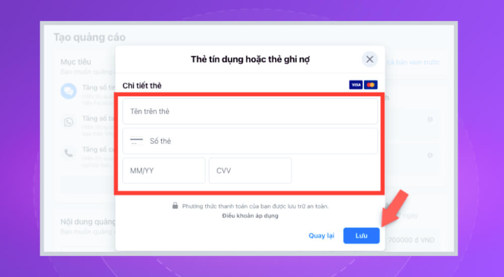 Hoàn tất cách tạo tài khoản quảng cáo Facebook cá nhân