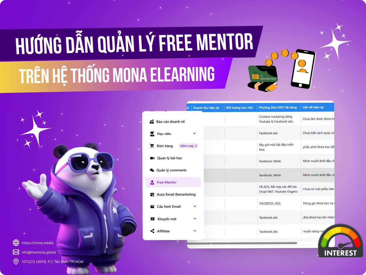 Hướng dẫn quản lý Free Mentor