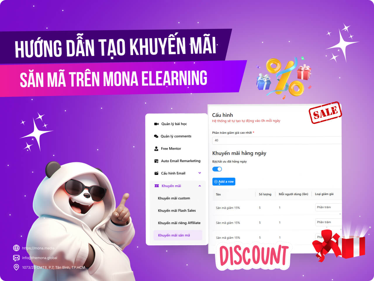 Hướng dẫn tạo khuyến mãi săn mã