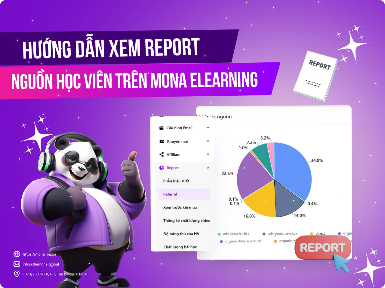 Hướng dẫn xem report nguồn học viên