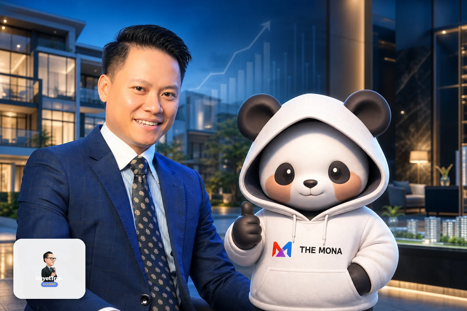 Quyết Trần Academy - Gấu MONA + giảng viên