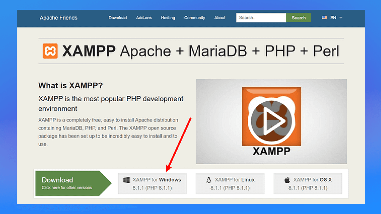 Tải phần mềm XAMPP