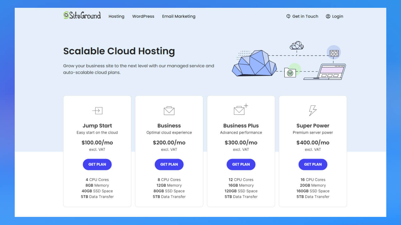 Đăng ký VPS giá rẻ uy tín tại SiteGround