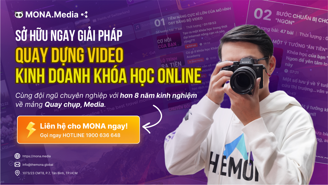 Dịch vụ quay video khóa học chuyên nghiệp tại MONA Media