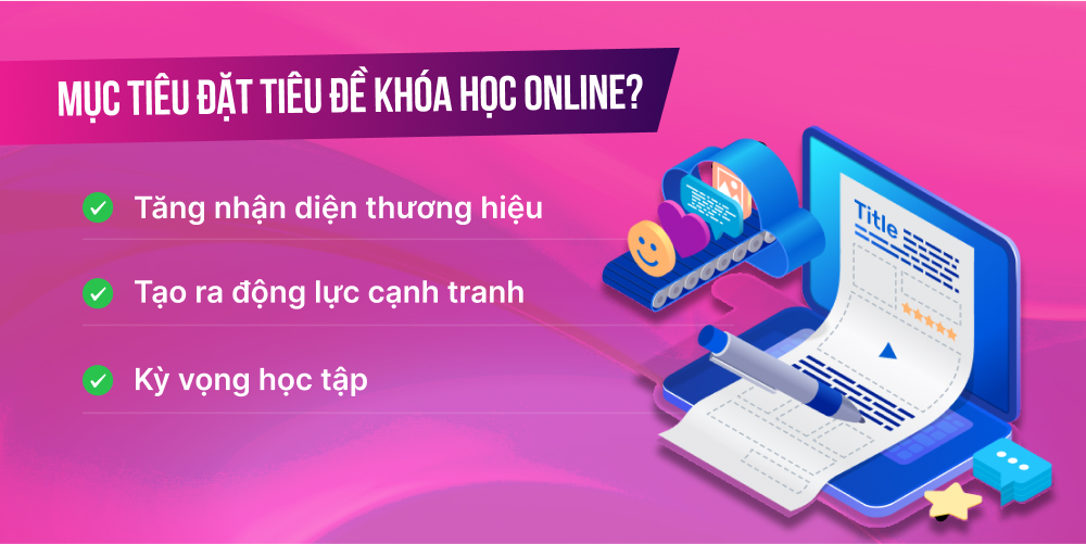 Mục tiêu đặt tiêu đề khóa học online