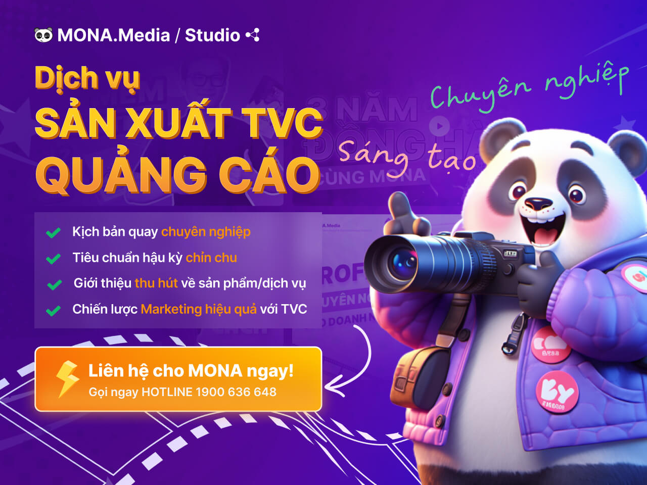 Dịch vụ quay TVC quảng cáo chuyên nghiệp tại MONA Media