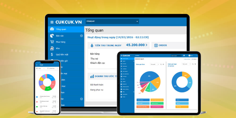 Phần mềm quản lý quán ăn MISA CukCuk