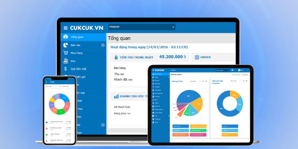 Phần mềm quản lý quán ăn MISA CukCuk