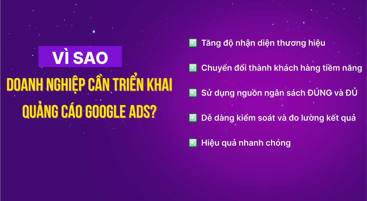 Llý do doanh nghiệp nên chọn dịch vụ chạy quảng cáo Google