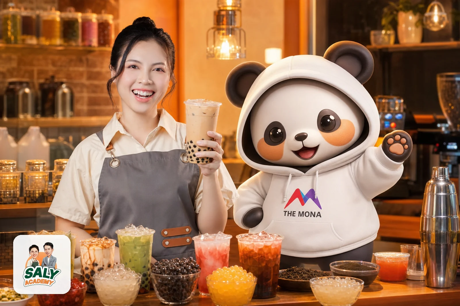 SALY Academy - Gấu MONA + giảng viên