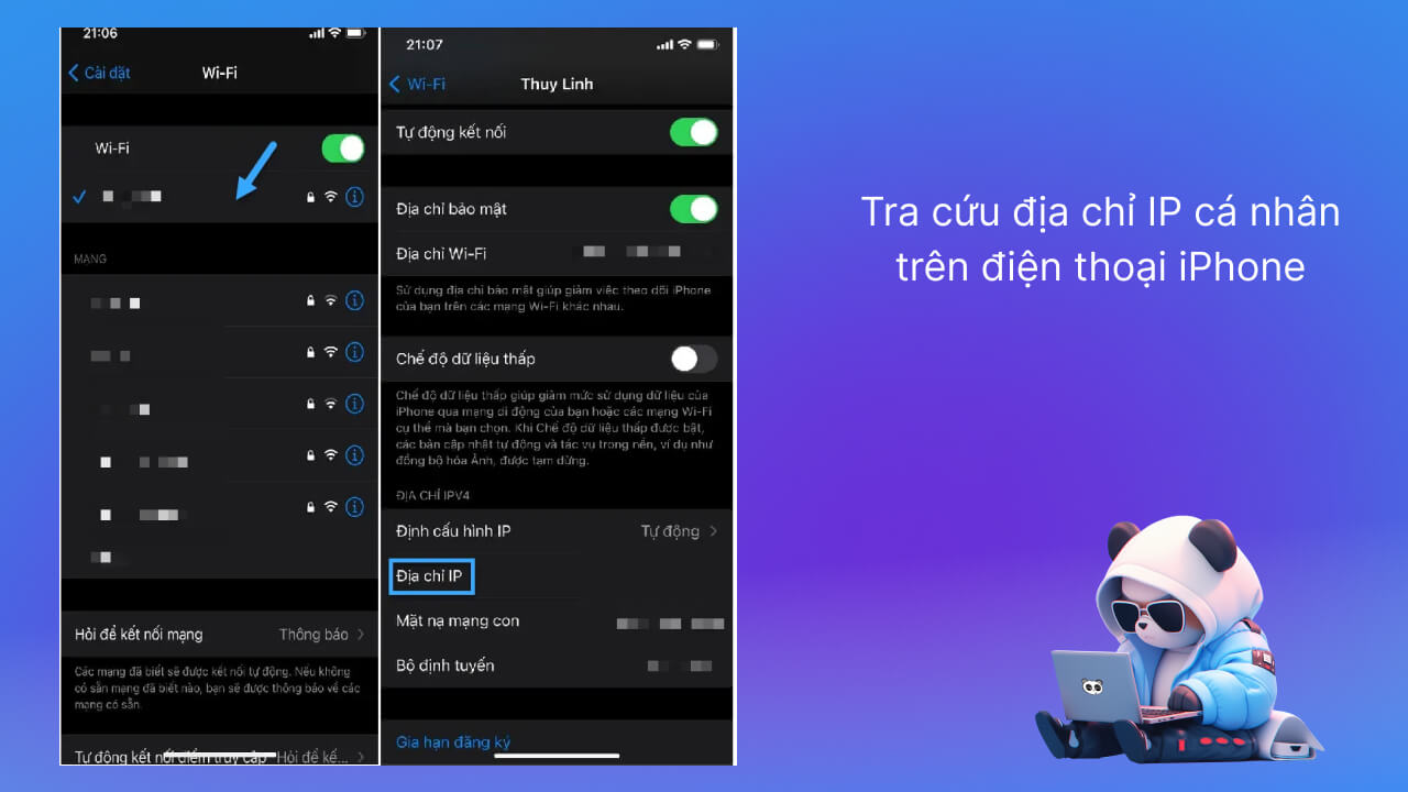 Tra cứu IP address trên điện thoại iPhone