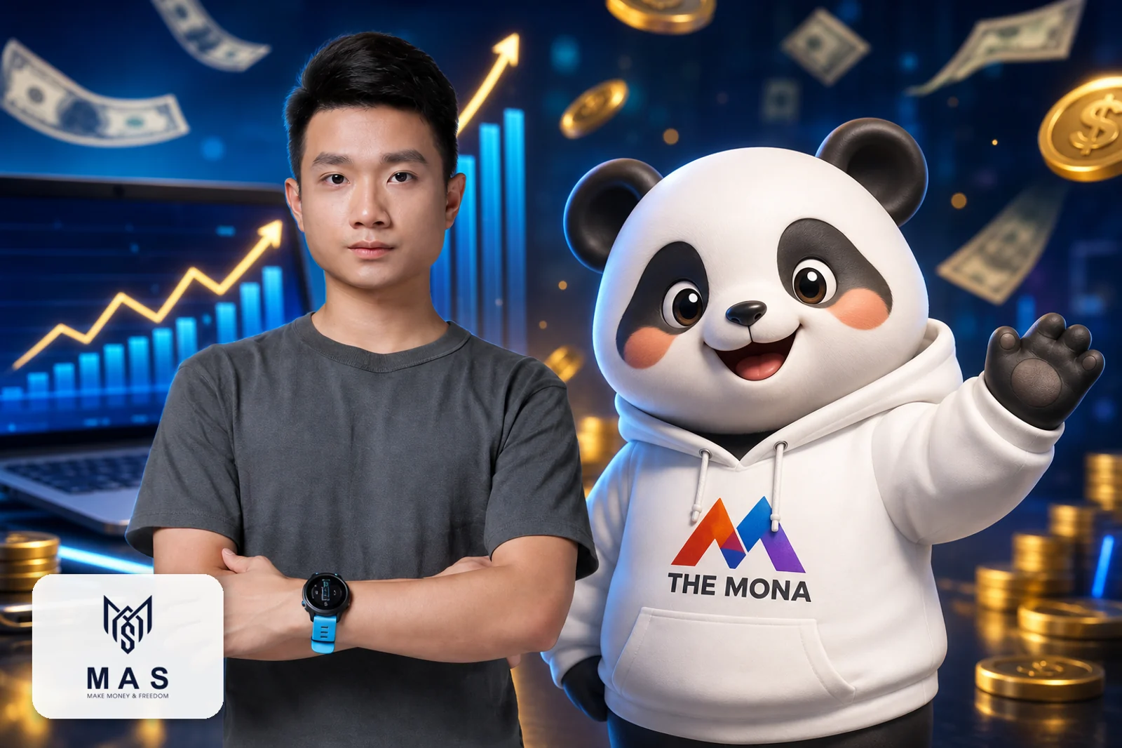 Huy Trọng Academy - Gấu MONA + giảng viên
