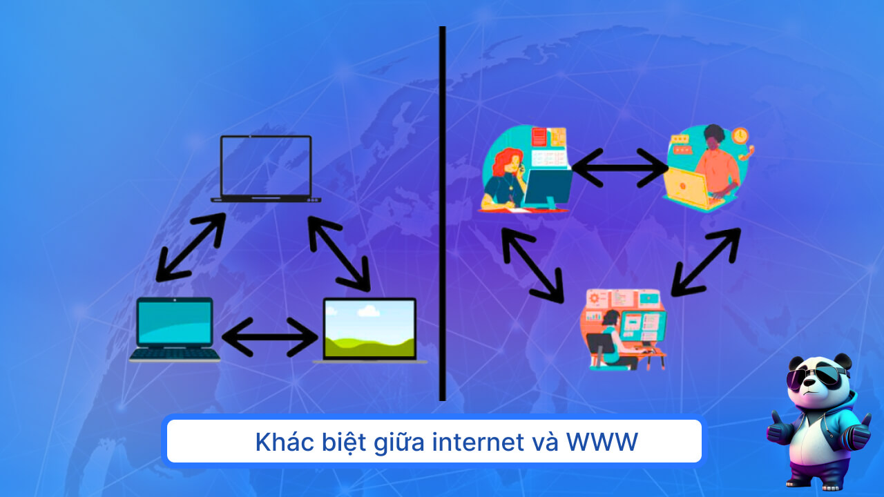 Điểm khác biệt giữa internet và WWW là gì?