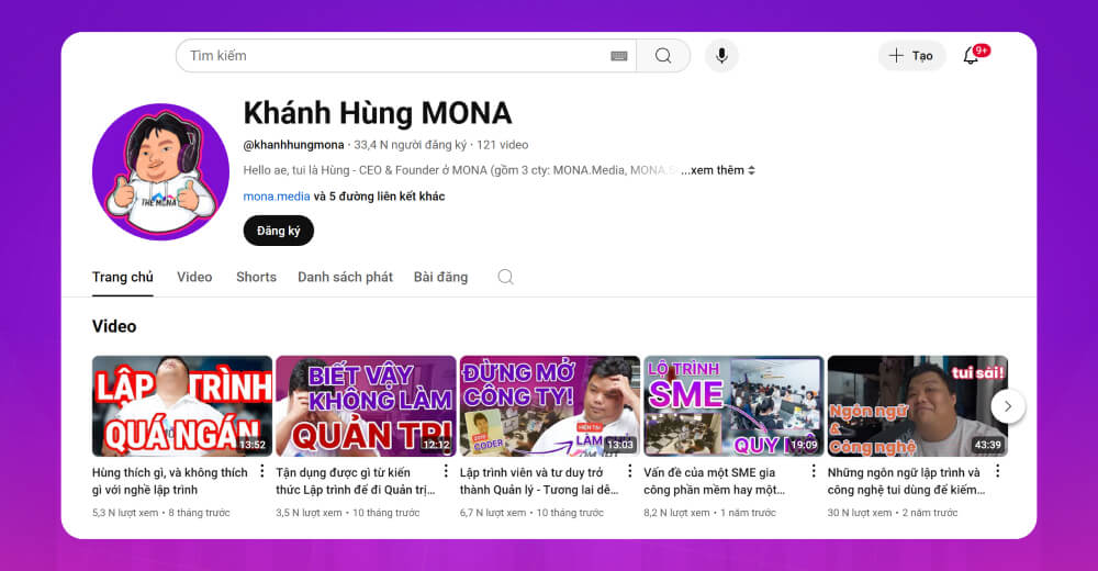 Cách CEO The MONA xây dựng nội dung trên Youtube