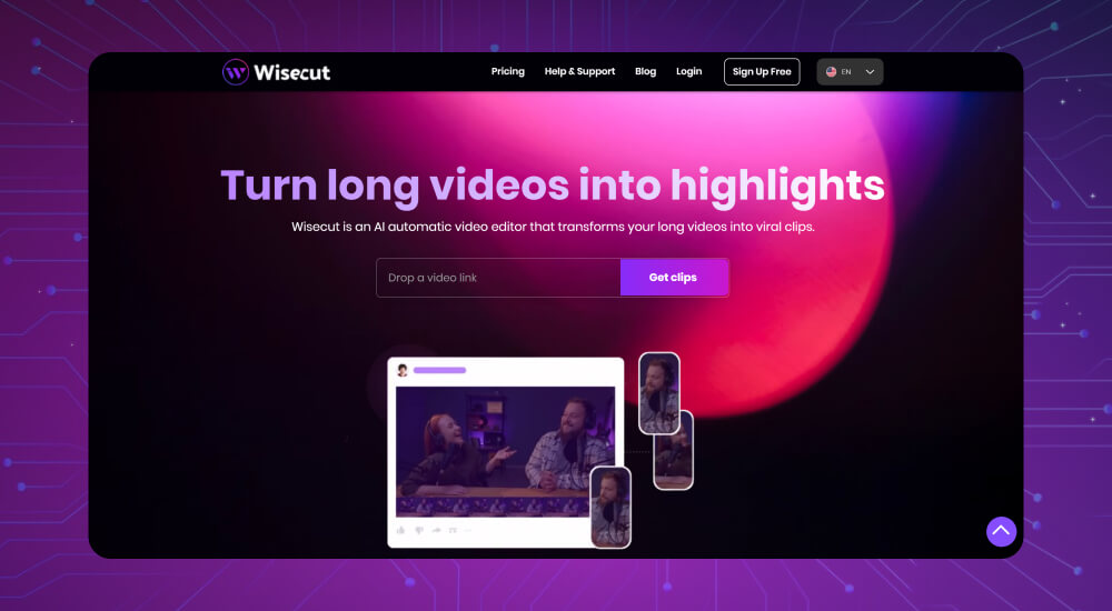 Công cụ tạo video bằng AI miễn phí từ Wisecut