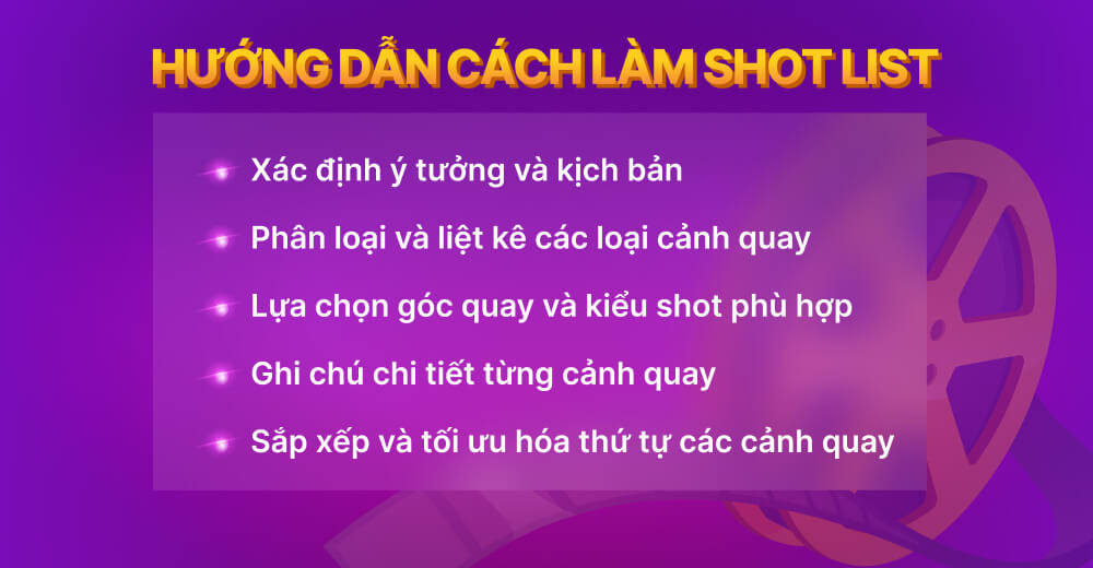 Hướng dẫn cách làm danh sách cảnh quay cơ bản